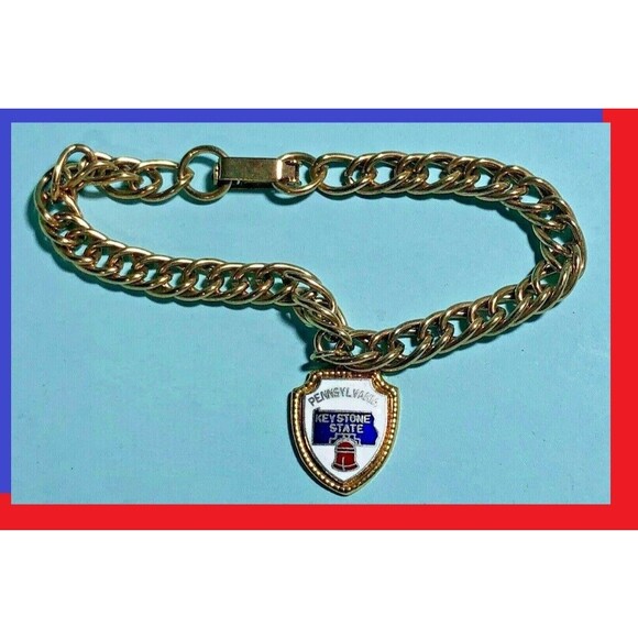 Pennsylvania the Keystone State, Souvenir 6" Bracelet - Picture 1 of 3